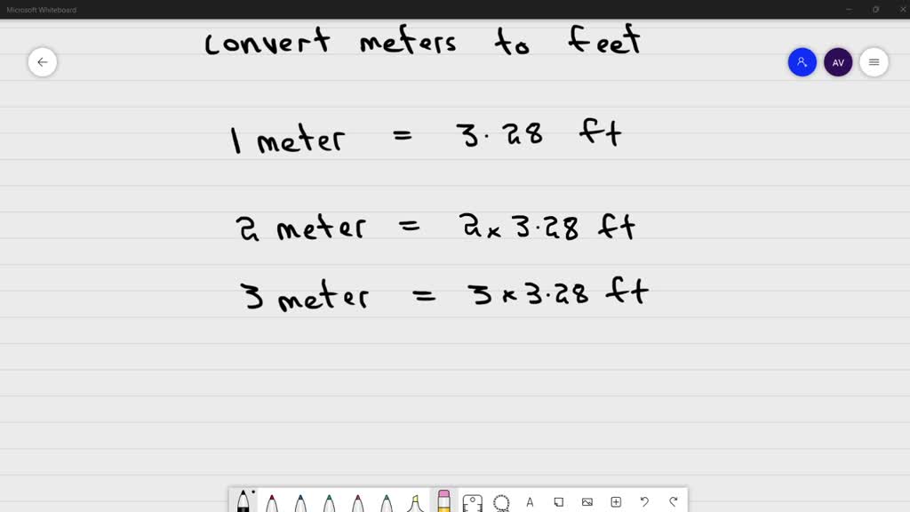 draad botsen Maak leven SOLVED: Which conversion factor would you use to convert from meters to feet ?