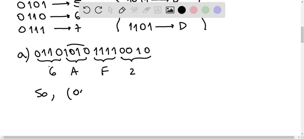 Solved Use Hexadecimal Notation To Represent The Following Bit