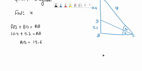 10acm-8cm-52cm-308-abc-is-right-angled-triangle-dis-a-point-on-ab-angle-acd-309-ad-104cm-db-s2cm-ac-i8cm-work-out-the-size-of-the-angle-marked-x-give-your-answer-correct-to-decimal-place-67085