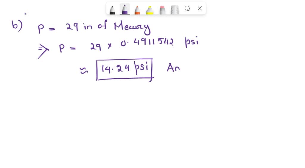 SOLVED A weather person states that the barometric pressure is 29 in