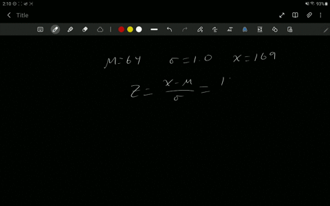 a-normal-distribution-has-a-mean-of-64-and-a-standard-deviation-of-10-find-the-z-score-for-an-x-value-of-169