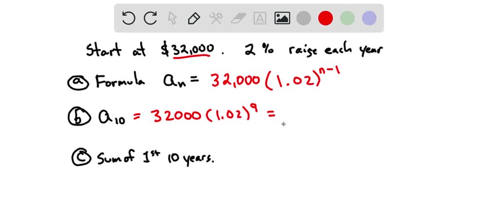 SOLVED: A job pays a salary of 32,000 in the first year. During the ...