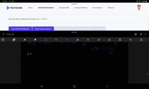 solve-the-ode-using-reduction-of-order-2yy-1y2-54349
