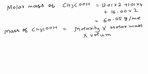 acetic-acid-chcooh-commonly-present-in-vinegar-solution-having-a-density-of-105-gml-what-is-the-mass-percent-of-a-vinegar-solution-containing-175-m-acetic-acid-95774
