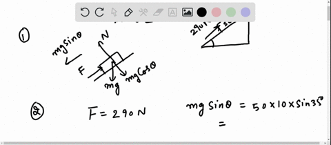 in-the-setup-of-figure-1-the-coefficient-of-friction-between-the-object-and-the-plane-is-02-draw-the-free-body-diagram-of-the-object-how-much-net-work-is-done-in-moving-the-object-up-the-pla-14063