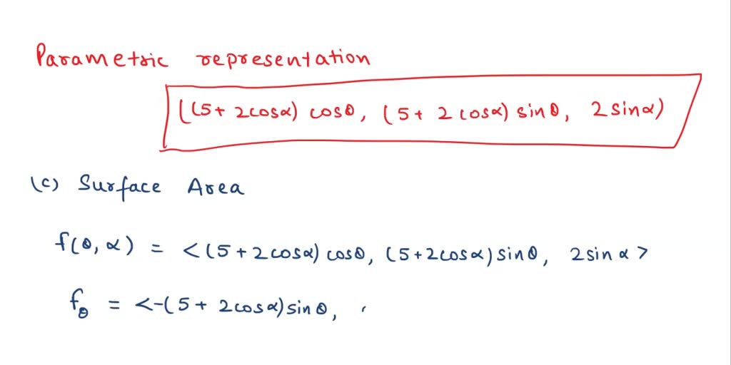 SOLVED: (a) Find A Parametric Representation For The Torus Obtained By ...