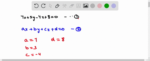 for-the-plane-7x3y-4z80-determine-a-its-z-intercept-b-one-vector-equation-of-the-plane-62817