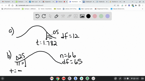 find-the-value-of-t-for-the-t-distribution-for-each-of-the-following-a-area-in-the-right-tail-05-and-14586