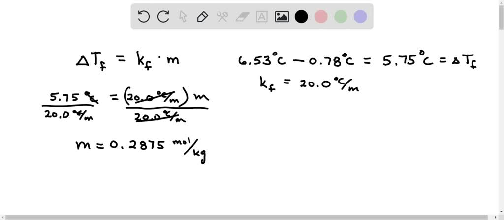 SOLVED: Pure cyclohexane, C6 H12, has a freezing point of 6.53 ?. Its ...