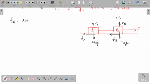 problem-1-20-points-two-blocks-a-and-b-are-connected-by-massless-string-and-slide-on-horizontal-surface-as-shown-below-block-a-has-mass-4kg-and-block-b-has-mass-6kg-a-force-f-directed-to-the-05141