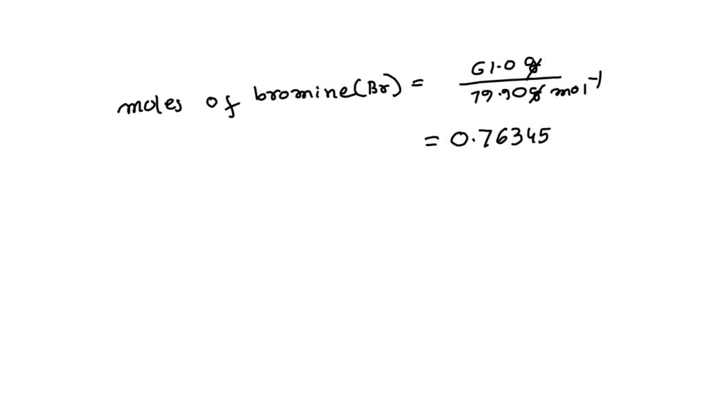 SOLVED Determine the number of atoms in 61.0 grams of bromine, Br. (The mass of one mole of