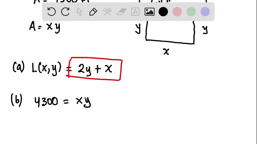 SOLVED A construction company has adjoined a 4300 ft22 rectangular