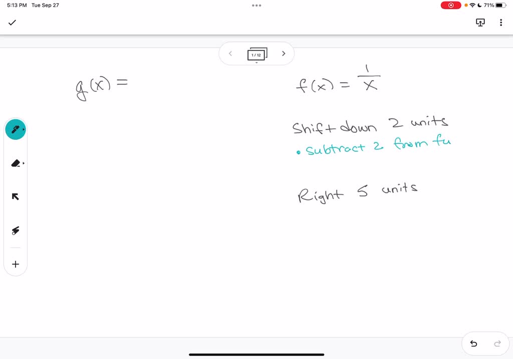 SOLVED: Write formula for the function g(x) obtained when the graph of ...