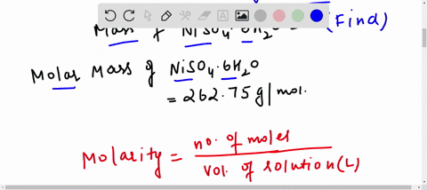 what-mass-of-nickel-ii-sulfate-hexahydrate-would-be-needed-to-prepare-10000ml-of-a-04500m-solution-show-your-work-90163