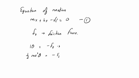 a-circular-cylinder-of-mass-m-and-radius-r-is-connected-by-a-spring-of-modulus-k-as-shown-if-it-is-free-to-roll-in-the-rough-horizontal-surface-without-slipping-what-will-be-its-natural-freq-66124