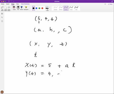a-find-a-parametric-equation-for-the-line-through-the-point-544-and-in-the-direction-of-ai-bj-ck-b-find-conditions-on-abc-so-that-the-line-you-found-in-part-a-goes-through-the-origin-be-sure-49356