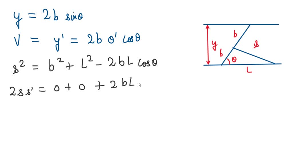 SOLVED Derive an expression for the upward velocity v of the car hoist