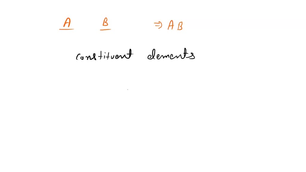 SOLVED: When A Sample Of A Reacts With One Of B, A New Substance A B Is ...