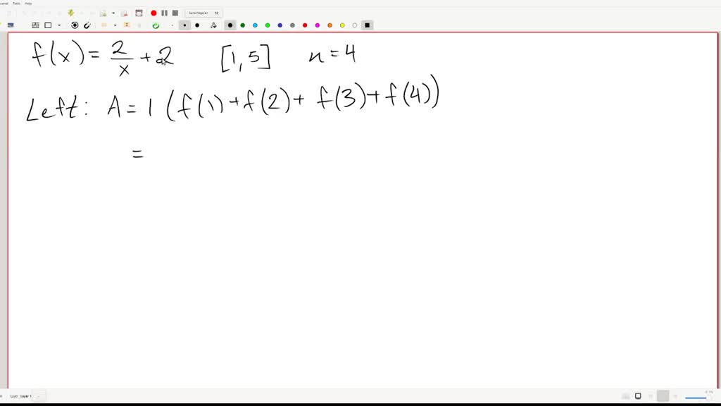 Solved use the figures to calculate the left and right riemann sums