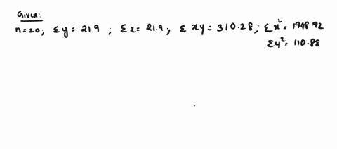 9-from-a-random-sample-of-20-observations-corresponding-to-the-following-linear-regression-model-yi-0-1xi-i-with-iid02-i-12320-the-following-summary-statistics-are-obtained-a-using-the-metho-74426