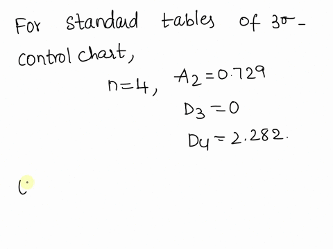 the-data-below-are-x-and-r-values-for-25-samples-of-size-n-4-taken-from-a-process-filling-bags-of-fertilizer-the-measurements-are-made-on-the-fill-weight-of-the-bags-in-pounds-subgroup-number-x-range-