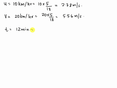 a-bicycle-accelerates-from-10-kmh-to-20-kmh-in-12-min-what-is-its-displacement-while-accelerating