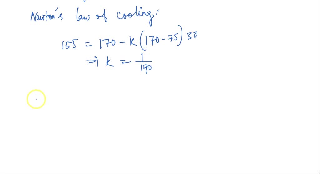 SOLVED A roast turkey is taken from an oven when its temperature has