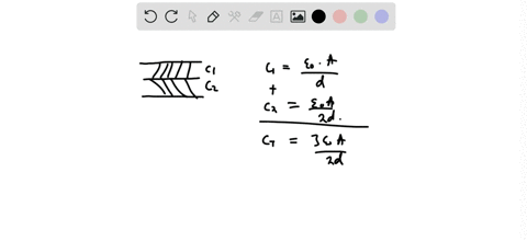 two-large-parallel-metal-plates-each-of-area-a-are-oriented-horizontally-and-separated-by-a-distance-3d-a-grounded-conducting-wire-joins-them-and-initially-each-plate-carries-no-charge-now-a-03578