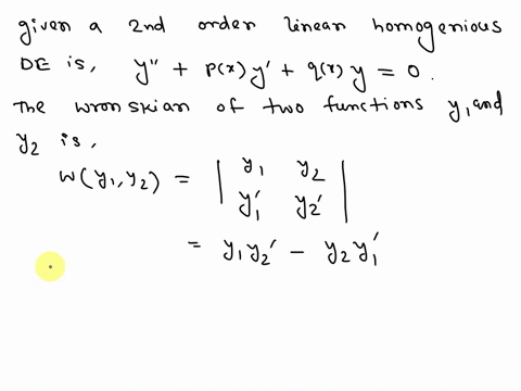 1-let-y1y2-be-a-set-of-fundamental-solutions-to-the-differential-equation-ypxyqxy0-then-i-the-wronskian-of-y1y2-is-nonzero-everywhere-ii-y1y2-are-linerar-dependent-iii-yc1y1c2y2-is-the-gener-44025