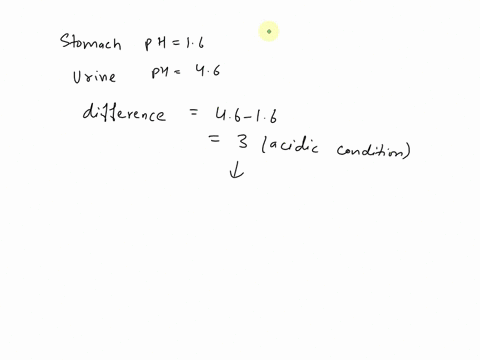if-the-ph-of-stomach-acid-is-16-and-the-ph-of-urine-is-46-the-3-ph-units-difference-in-acidity-between-these-body-fluids-indicates-that-94755