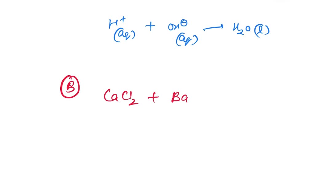 SOLVED: write balanced ionic equations for each test tube. Write NR if ...