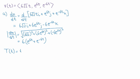 consider-the-following-vector-function-rt-6v2t-e6t-e-6t-a-find-the-unit-tangent-and-unit-normal-vectors-tt-and-nt-6v2-6e6t-6e-6t-tt-6e-6t-e-6t-nt-b-use-this-formula-to-find-the-curvature-rt-37994