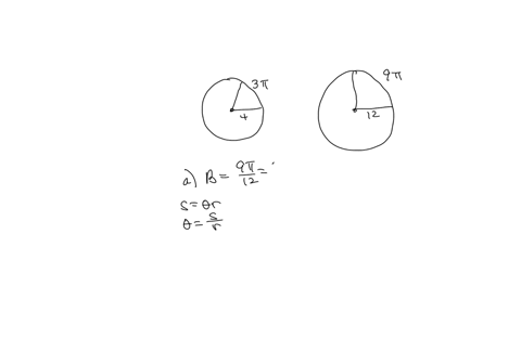 two-circles-are-shown-in-the-diagram-the-circle-with-center-b-is-a-dilation-of-the-circle-with-center-a-using-scale-factor-3-3u-a-a-the-angle-marked-b-measures-12-radians-8t-b-a-the-value-of-86955