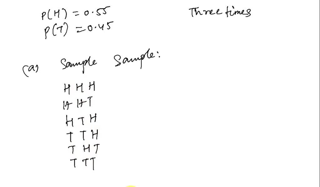 SOLVED Abent coin lands heads up with probability 0.6. (a) Construct