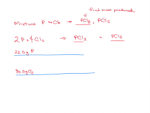 a-mixture-of-220-g-of-p-and-800-g-of-cl2-reacts-completely-to-form-pcl3-and-pcl5-as-the-only-products-find-the-mass-of-pcl3-that-forms-12556