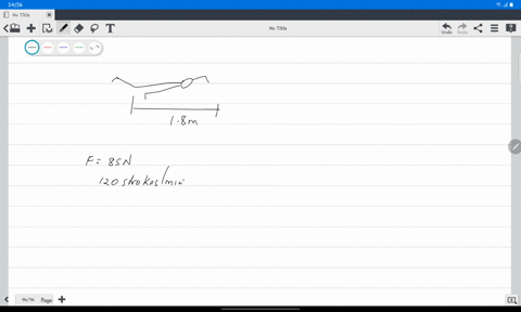 the-swimmer-shown-in-the-figure-exerts-an-average-horizontal-backward-force-of-85-n-with-his-arm-during-each-180-m-long-stroke-what-is-his-work-output-in-joules-for-each-stroke-calculate-the-power-out