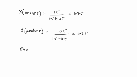 79-15-mole-of-n-hexane-is-mixed-with-05-mole-of-n-pentane-to-form-an-ideal-solution-at-25c-if-the-vapour-pressure-of-n-hexane-and-n-pentane-at-25c-are-150-mm-and-200-mm-of-hg-respectively-th-87175