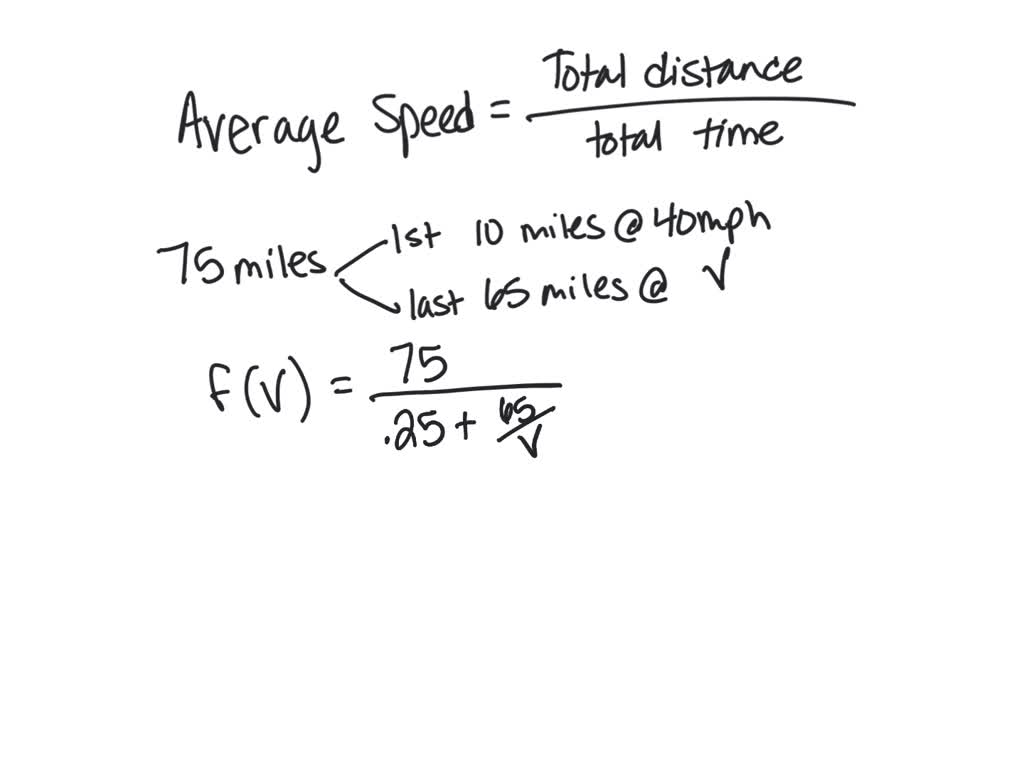 SOLVED A car is driven for 75 miles. The first 10 miles are