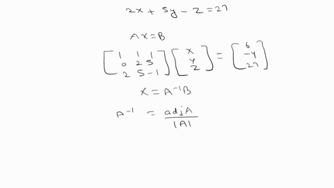 consider-the-following-system-of-linear-equations-x-y-z-6-2y-52-_4-2x-sy-_-z-27-solve-the-system-above-using-the-inverse-matrix-method-and-use-matlab-to-verify-the-answer-show-all-the-work-i-77006