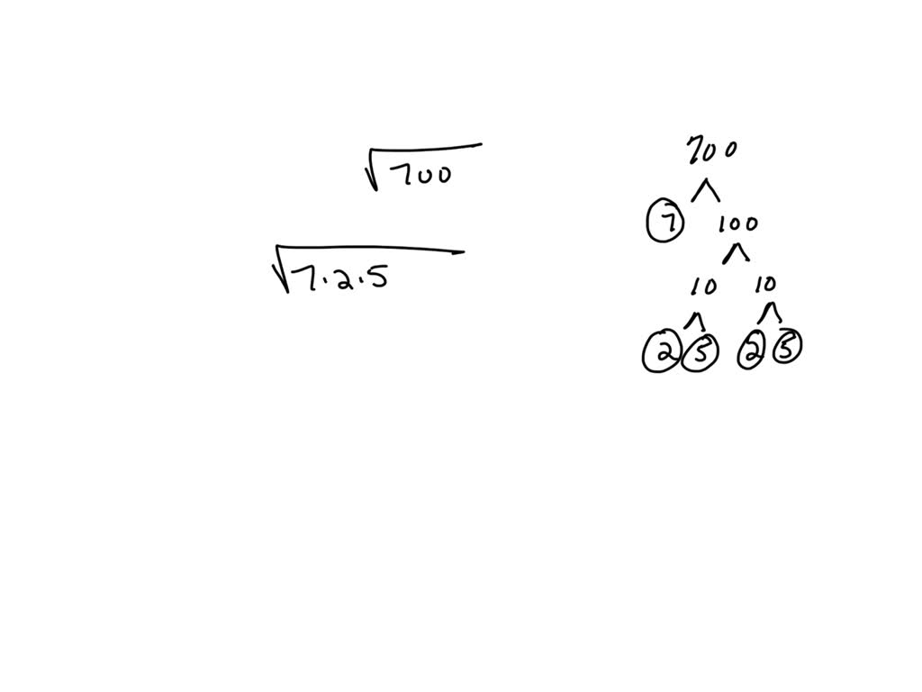 SOLVED Square Root Of 700 Simplified