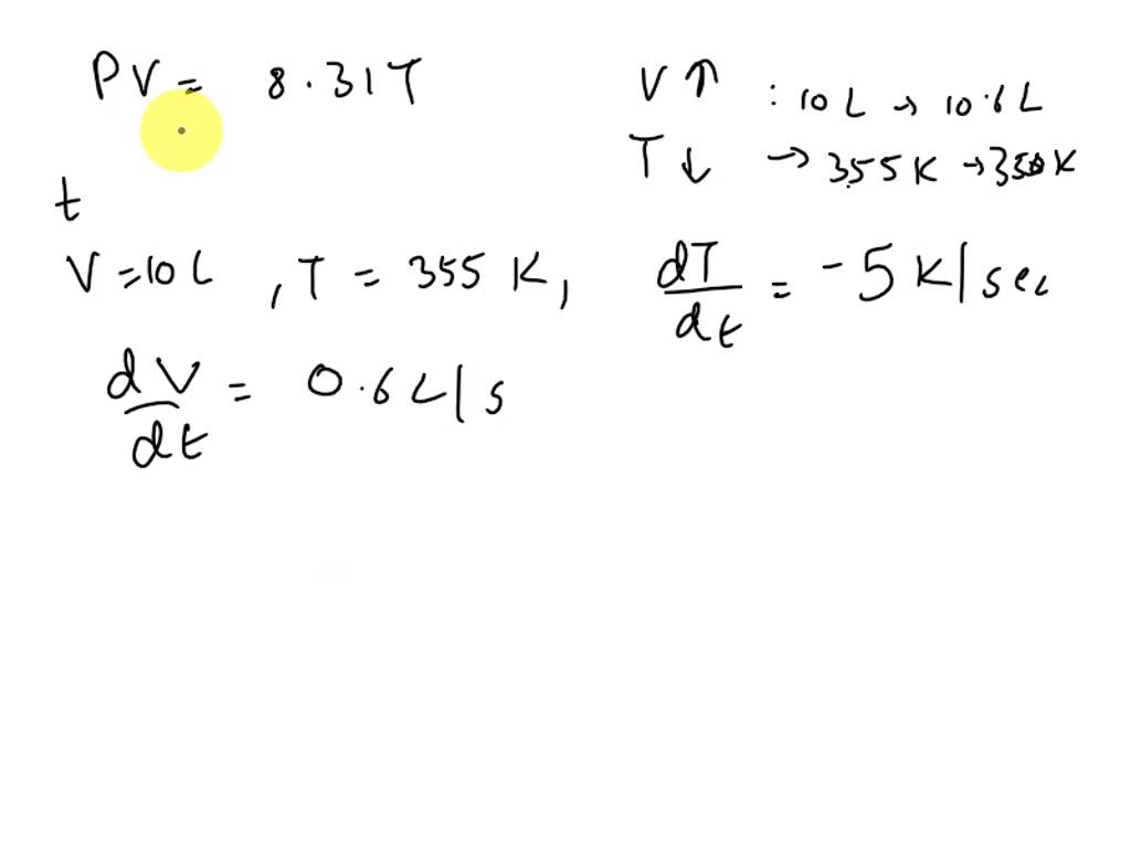 SOLVED 'The pressure volume; and temperature Of mole of an ideal gas