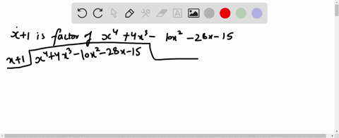 verify-that-the-given-binomial-is-a-factor-of-px-and-write-px-as-the-product-of-the-binomial-and-its-reduced-polynomial-qx-px-x4-4x3-10x2-28x-15-x-1-75099
