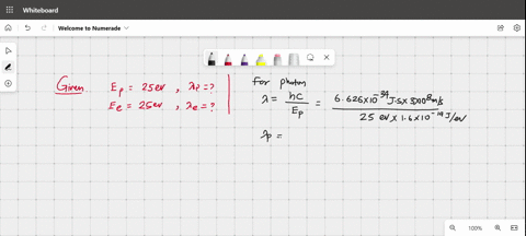 find-the-wavelengths-of-a-photon-and-an-electron-that-have-the-same-energy-of-25-mathrmev-the-energy-21183