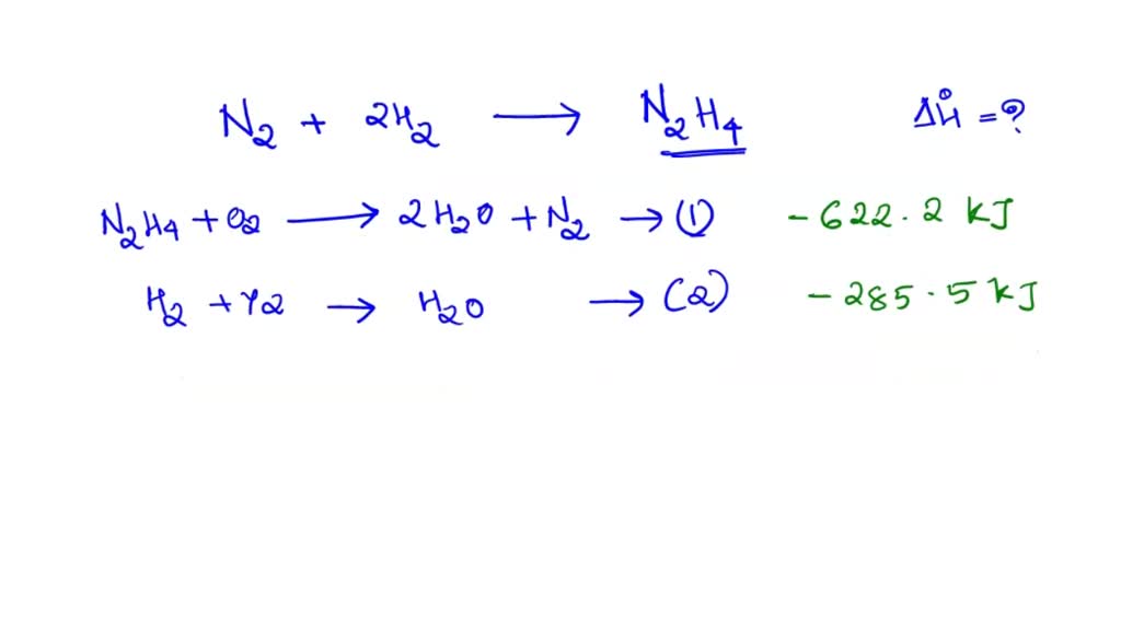 SOLVED: Hydrazine, N2H4, is a colorless liquid used in rocket fuel ...