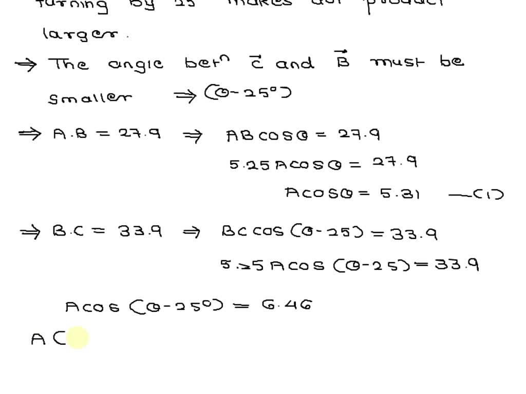 SOLVED: Let B = 5.25 M At 60.0°. C And A Have Equal Magnitudes. The ...