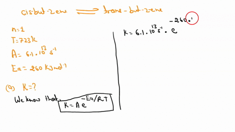 The first-order isomerization of cis-but-2-ene to...