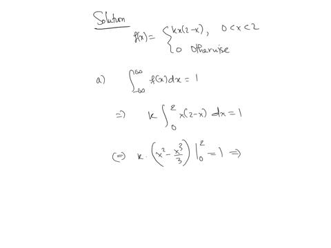 the-probability-density-fiinction-of-a-random-variable-x-is-given-by-kx2-x0-x-2-fx-0ew-a-find-the-value-ofk-b-find-the-distribution-function-fx-find-px-3-54885