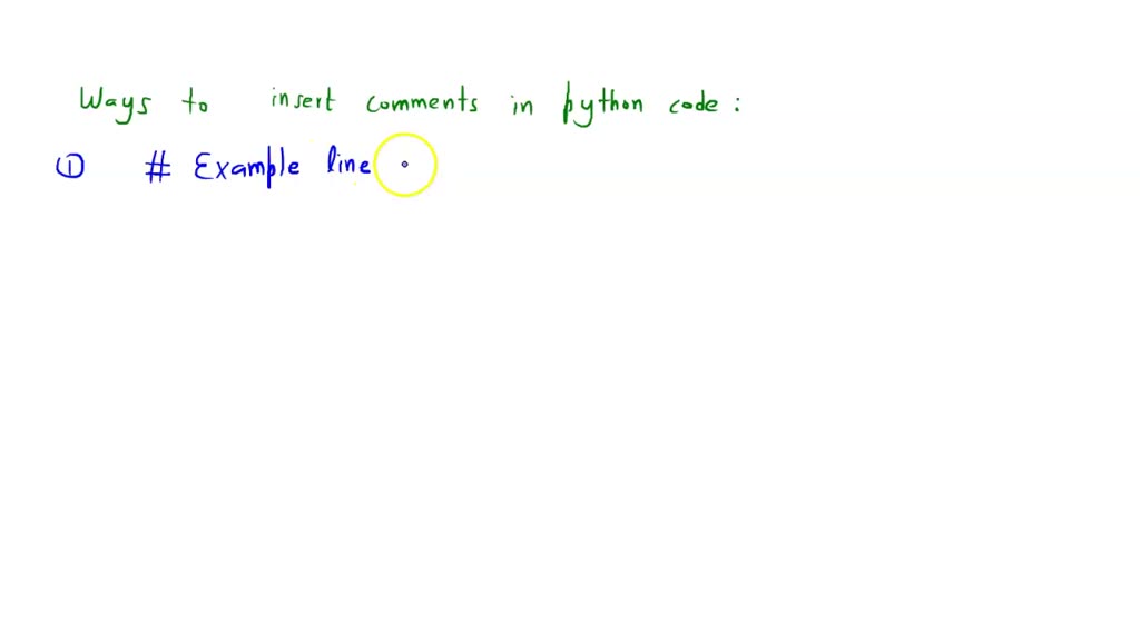 insert comments in python code