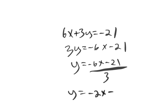 solve-the-following-system-of-linear-equation-by-graphing-6x3y-21-8x4y-16-graph-the-linear-equation-by-writing-the-equation-in-slope-intercept-form