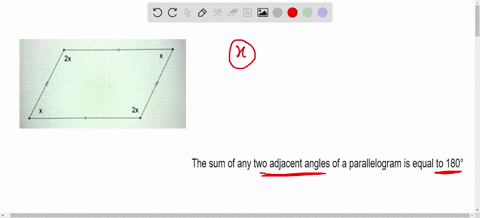 find-the-value-of-x-in-the-following-parallelogram-2x-2x-x-enter-47925
